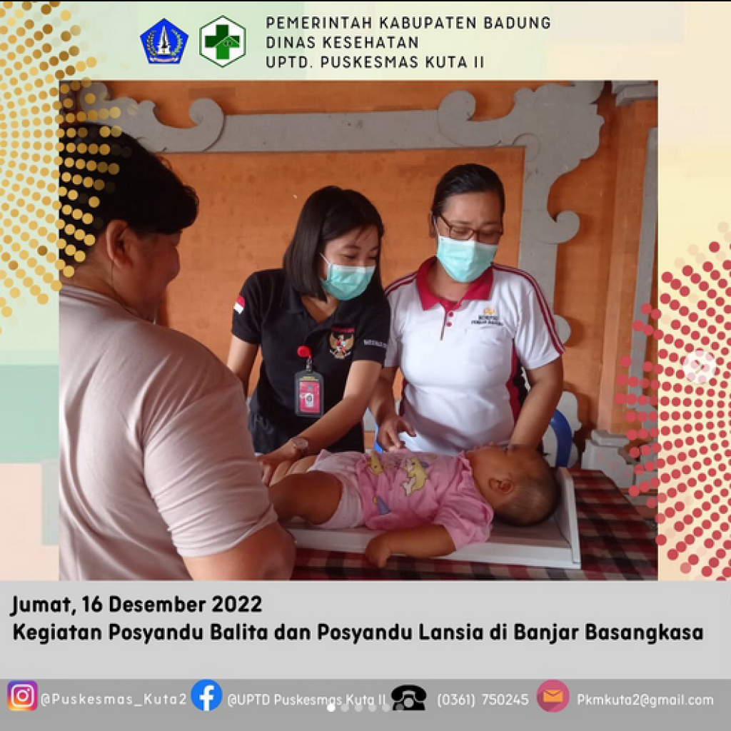 Kegiatan Posyandu Balita dan Posyandu Lansia di Banjar Basangkasa.